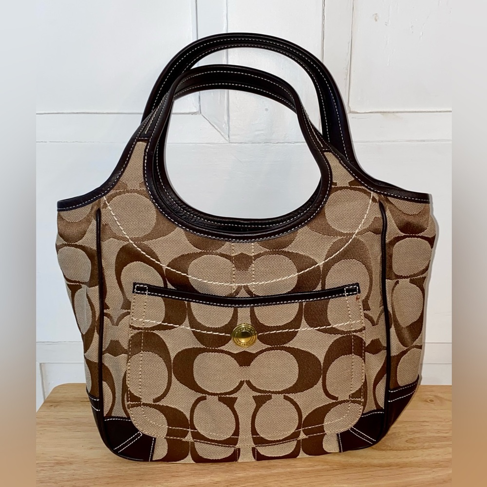 Authentic Coach Monogram Shoulder Bag Serial No. M0668-10766